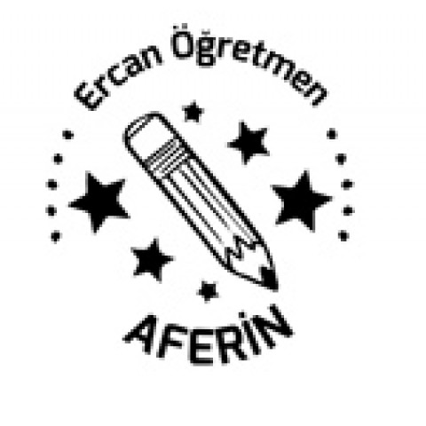 Yıldızlı Afrerin Kişiye Özel Öğretmen Damgası