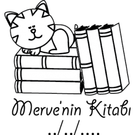 Kitaplar Üzerinde Kedi - İsme Özel Mühür