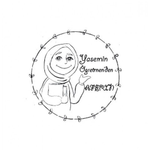 Tesettürlü Öğretmen İsme Özel Kitap Damgası
